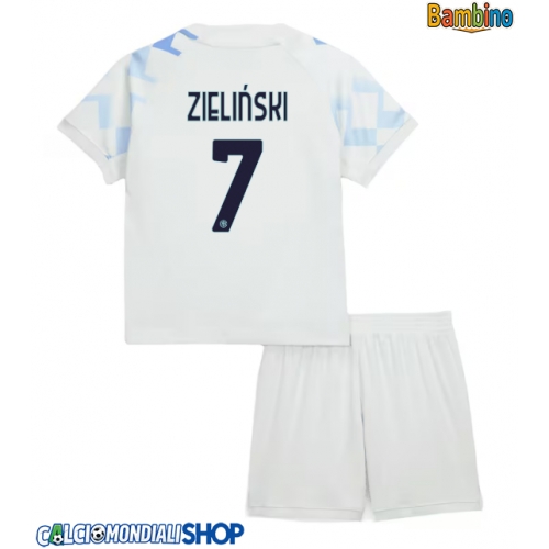 Maglie da calcio Inter Milan Piotr Zielinski #7 Seconda Maglia Bambino 2025-26 Manica Corta + Pantaloni corti)